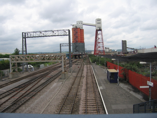 St Andrews Road from
footbridge looking south