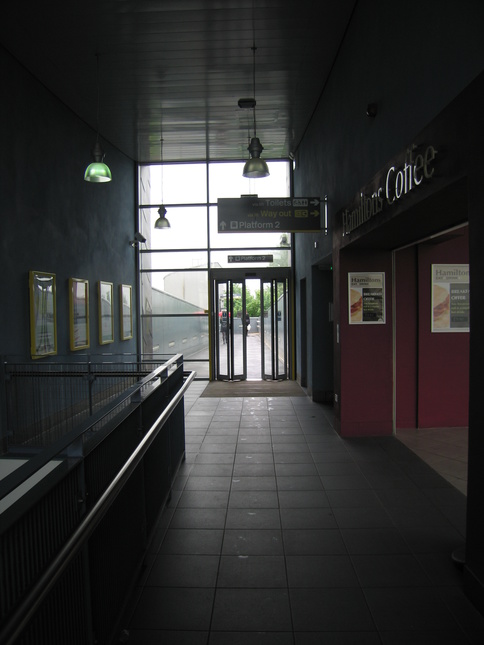 St Helens Central end of
footbridge
