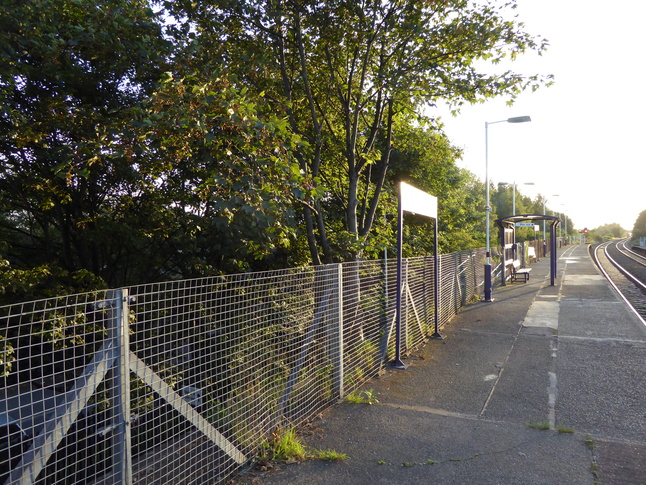 Trafford Park platform 1 looking west