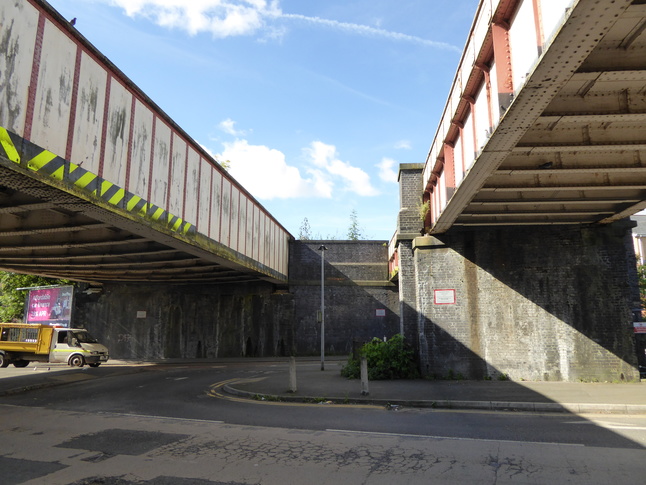 Walkden between bridge spans