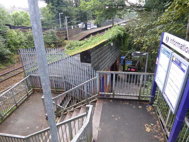 Woodsmoor steps and building