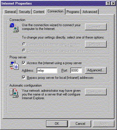 A dialogue box from IE4