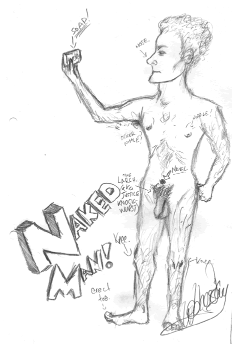 Naked Man standing strong
and tall