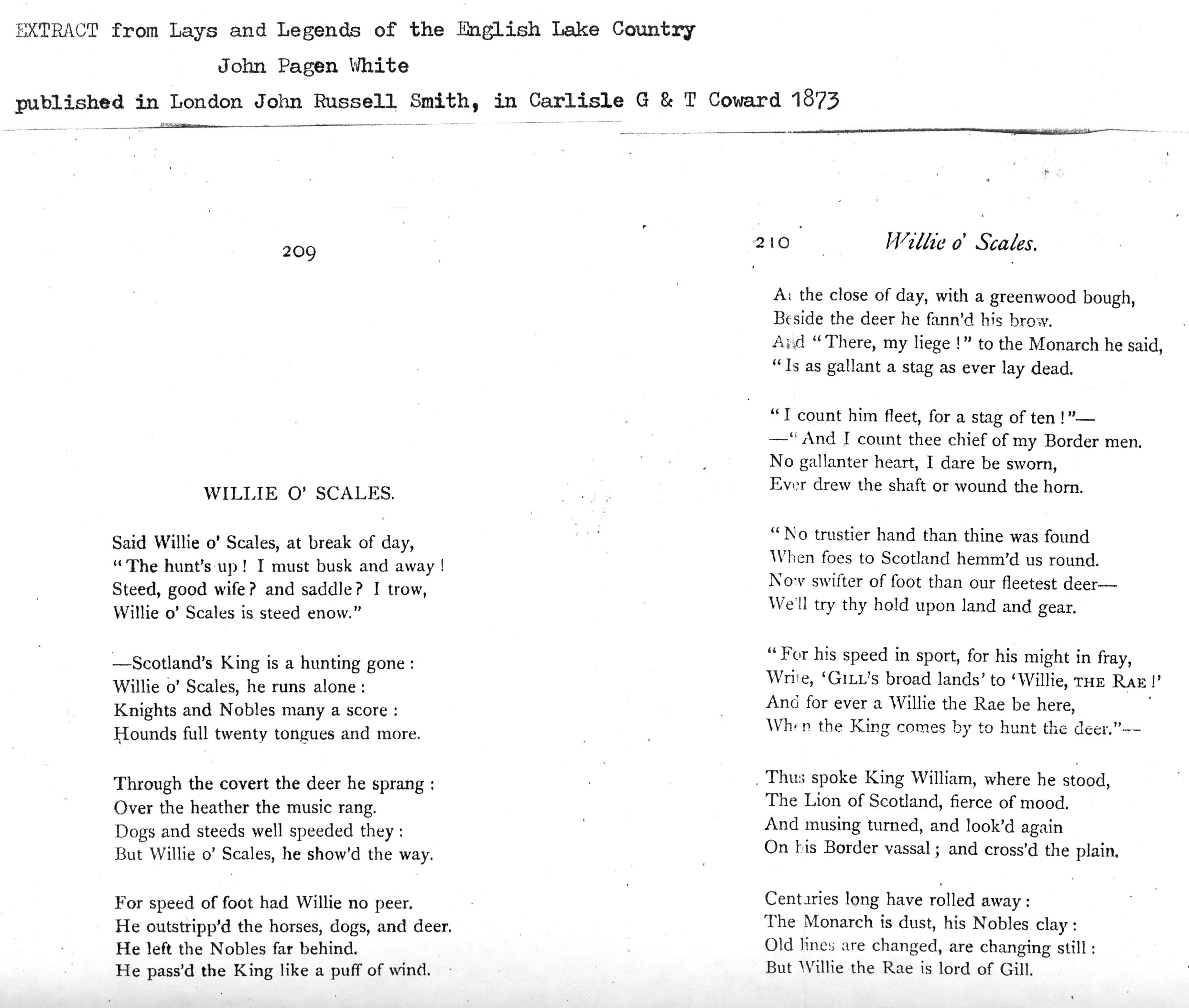 the stag hunt poem