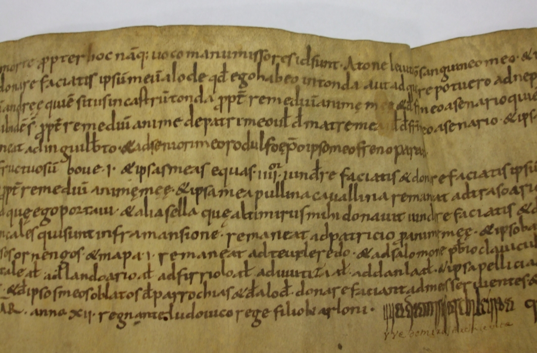 Sale charter of 947 from Vic in Catalonia