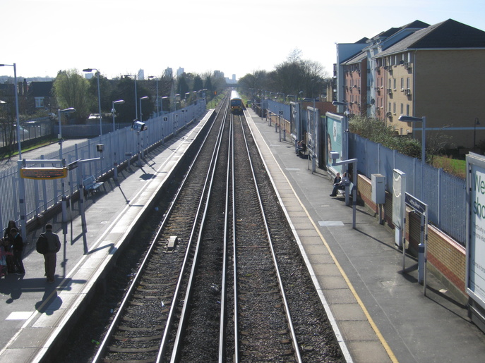 Abbey Wood looking west from
footbridge