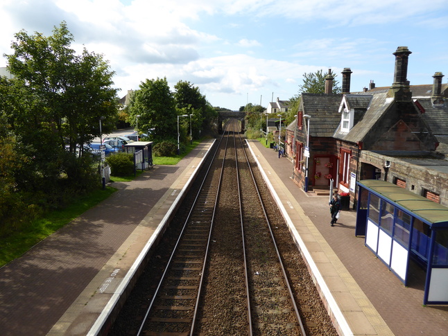 Aspatria looking west from
footbridge