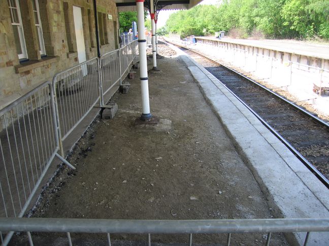 Bere Alston works reveal pillar
base