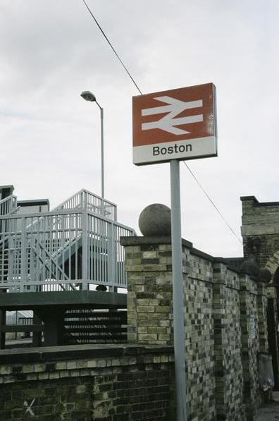 Boston station sign