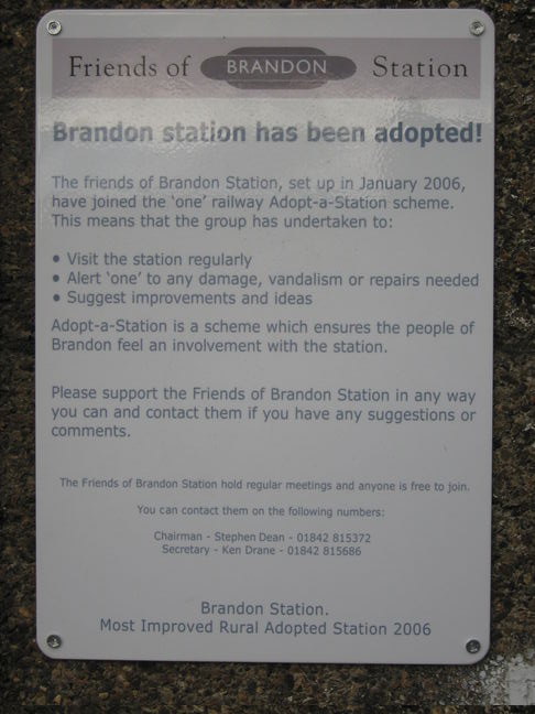 Brandon has been adopted sign