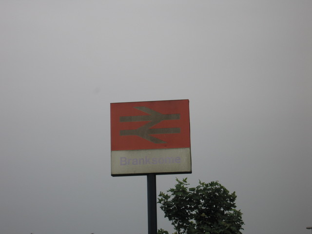 Branksome station sign