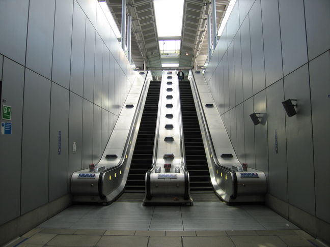 Canning Town escalators