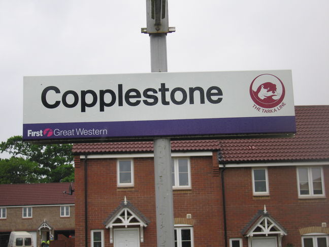 Copplestone station sign