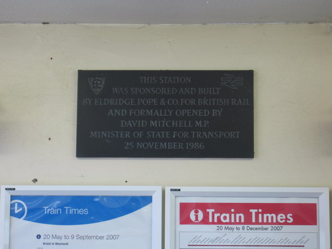 Dorchester South plaque