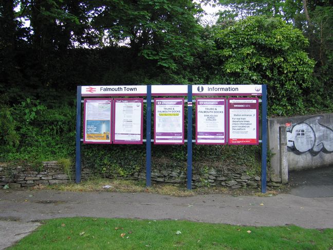 Falmouth Town station sign