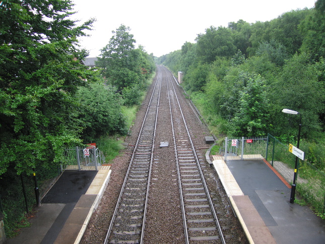 Garswood from footbridge looking
east