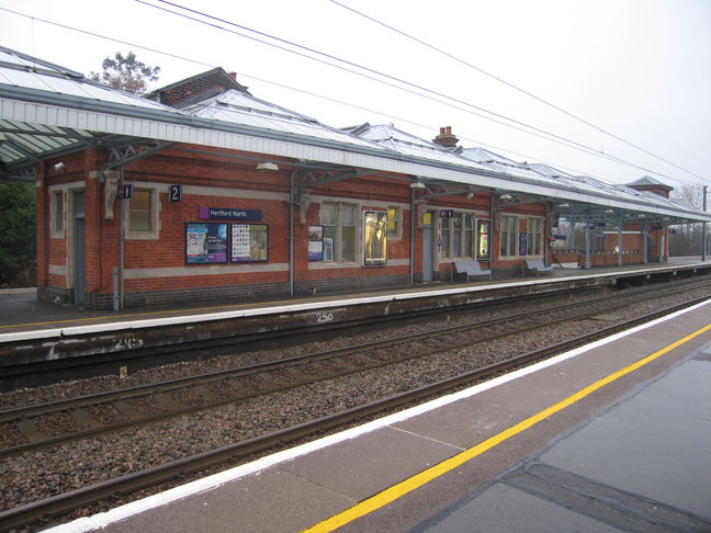 Hertford North platform 2, looking
north