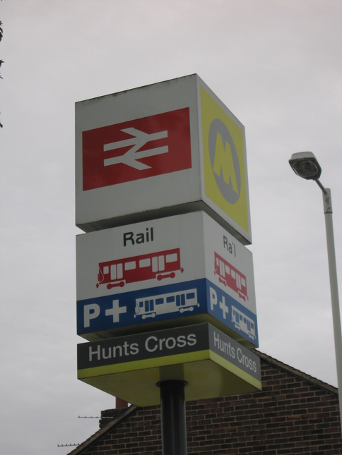 Hunts Cross sign
