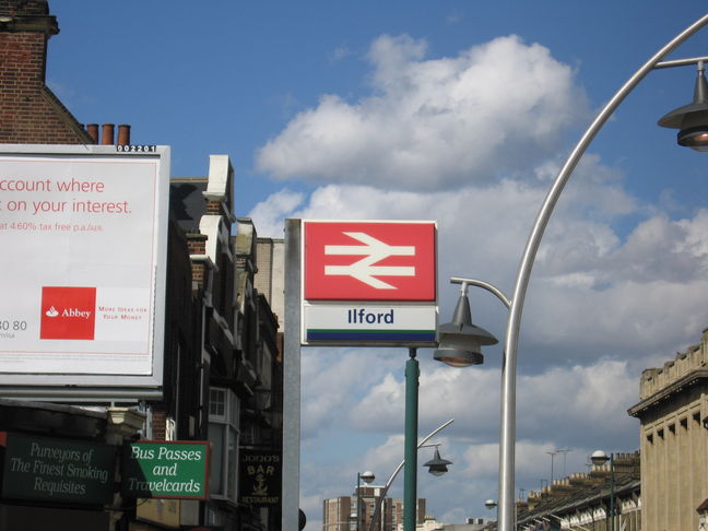 Ilford station sign