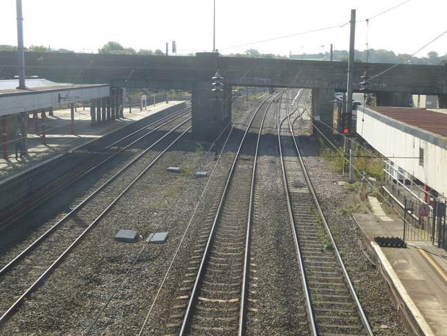 Lancaster looking south from
footbridge