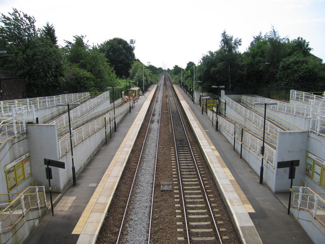 Lea Green looking west from
bridge