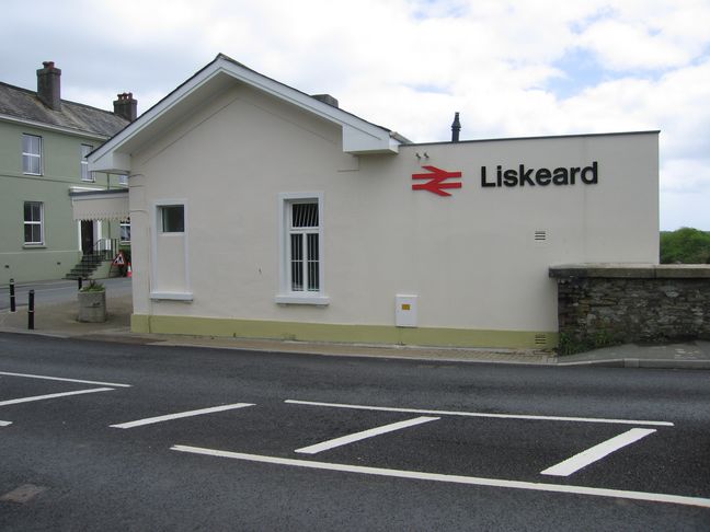Liskeard station sign