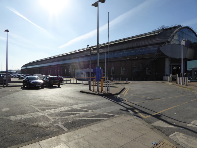 Manchester Piccadilly trainshed and car park