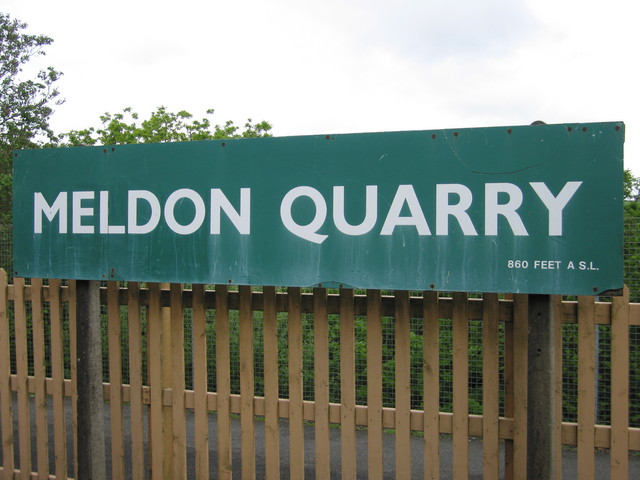 Meldon Quarry sign