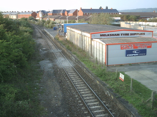 Melksham platform seen from
the road bridge