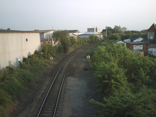 Melksham looking south from
road bridge