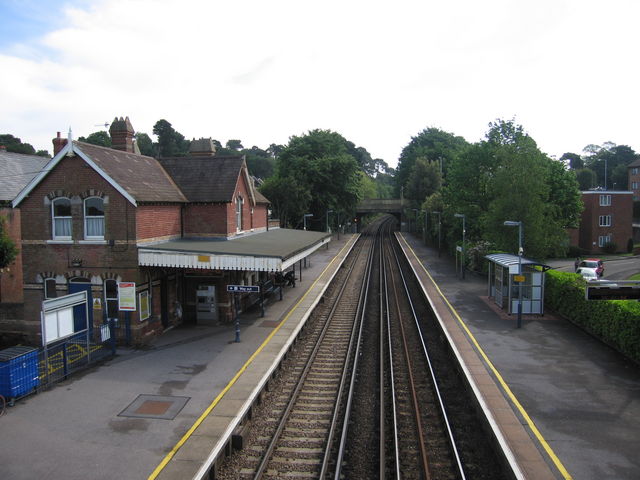 Parkstone from footbridge,
looking east