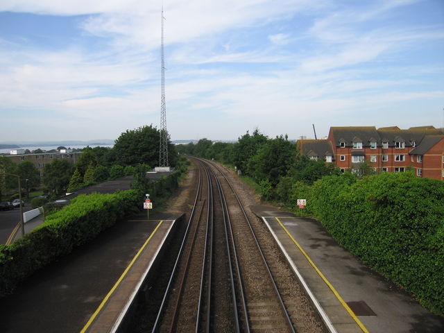 Parkstone from footbridge,
looking west