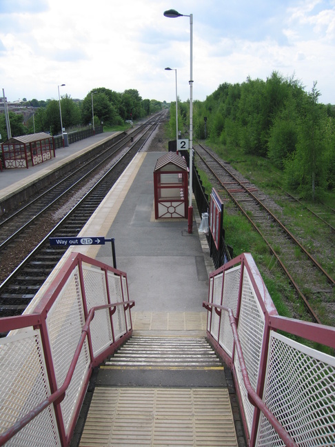 Pontefract Monkhill
platform 2 from footbridge