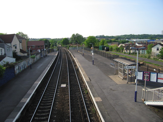 Stapleton Road looking north
from footbridge