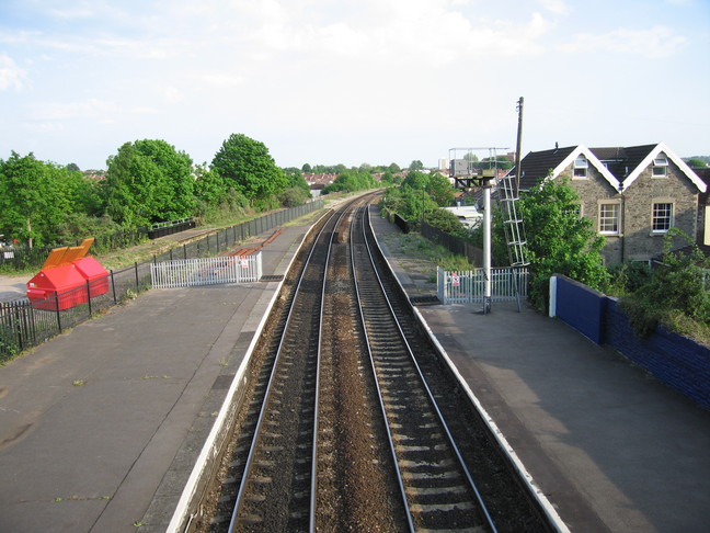 Stapleton Road looking south
from footbridge