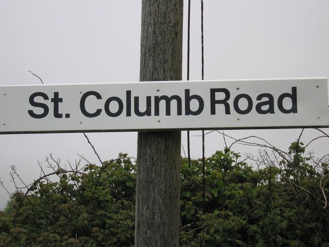 St Columb Road sign