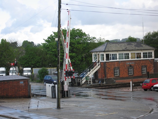 Truro level crossing and signal box