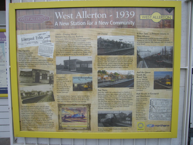 West Allerton - 1939.  A New
Station for a New Community