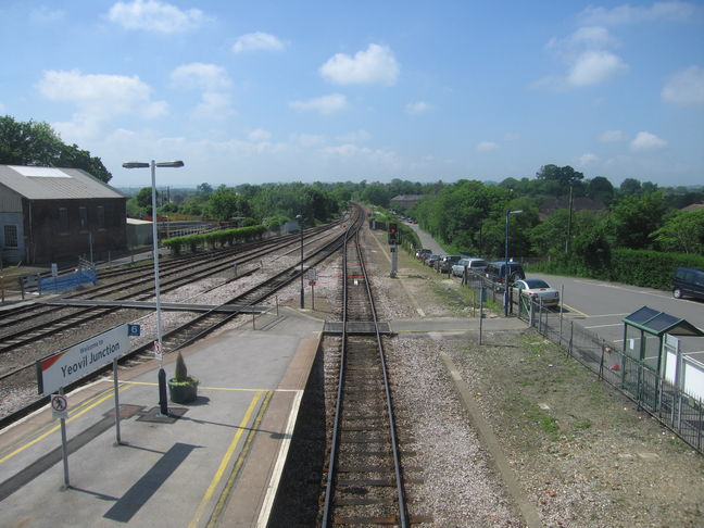 Yeovil Junction looking west
from footbridge