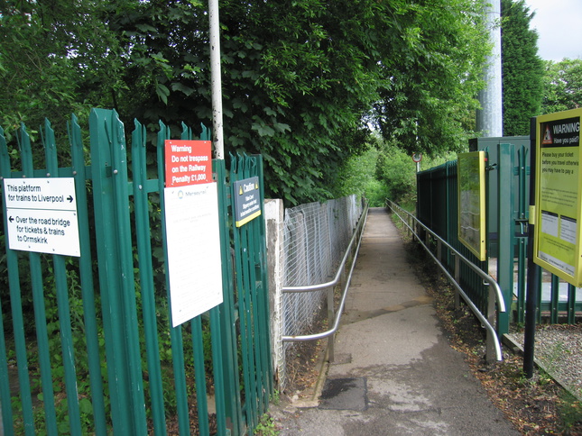 Aughton Park platform 1 ramp