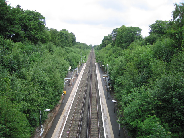 Aughton Park from bridge
looking north