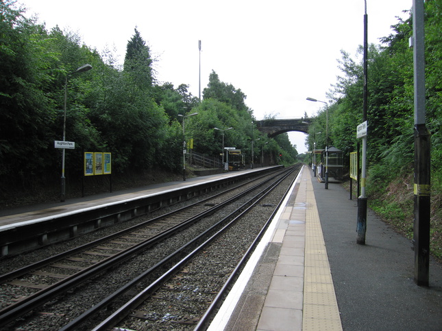 Aughton Park looking south along
platforms