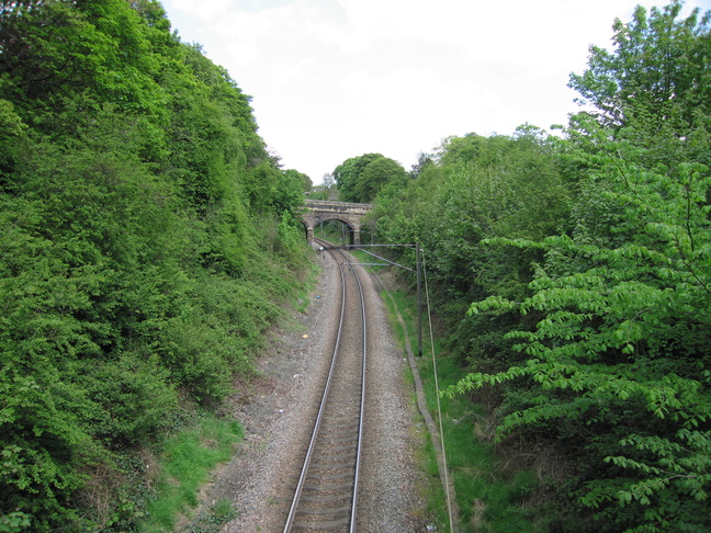 Baildon from bridge looking
eastwards along the line