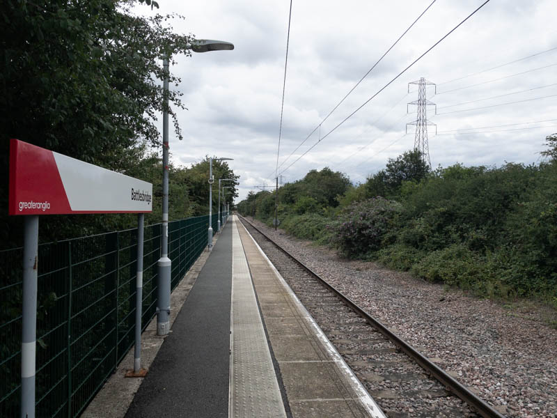 Looking back along the platform from its western end
