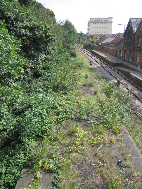 Beccles disused platform looking
south