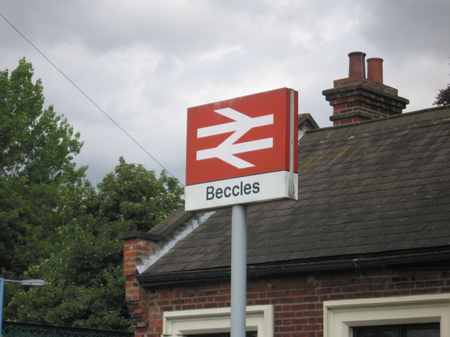 Beccles station sign