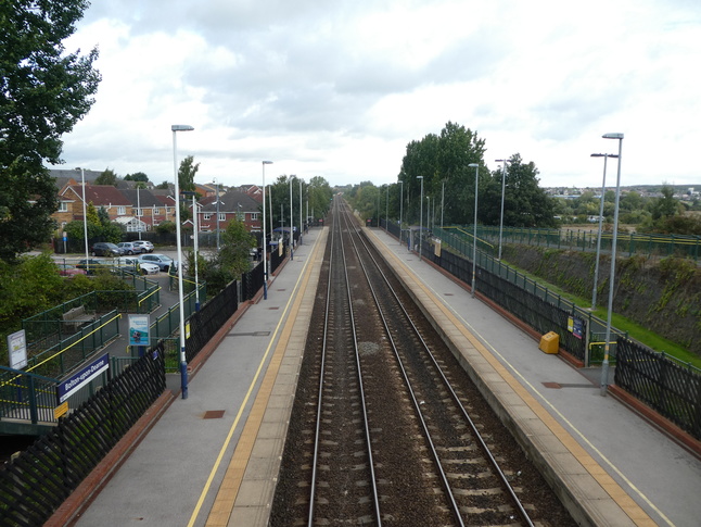 Bolton-upon-Dearne looking north from footbridge