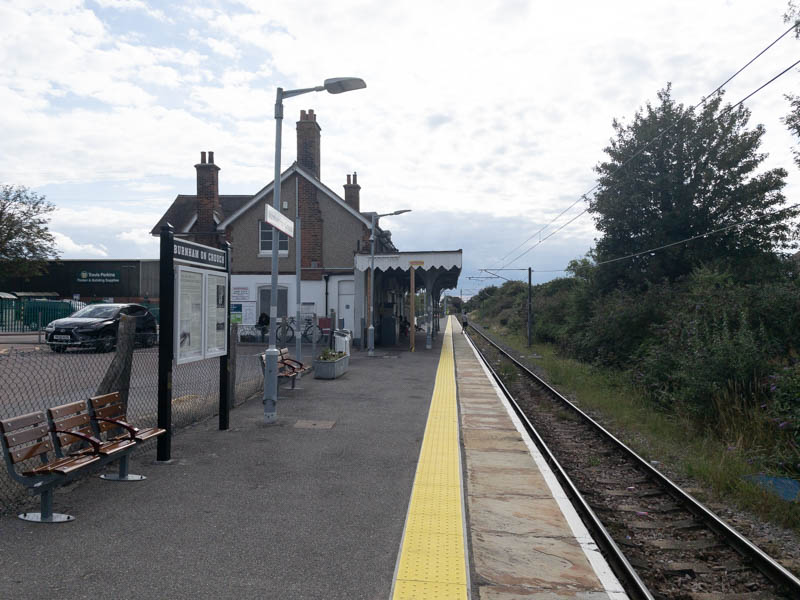 Looking south along the platform