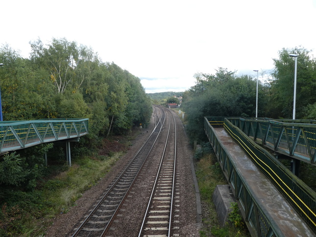 Conisbrough looking east from footbridge