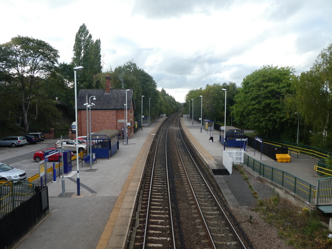 Conisbrough looking west from footbridge
